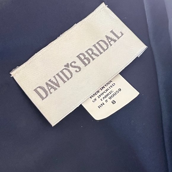 Dark Navy Taffeta 2-piece evening gown - Picture 6 of 6